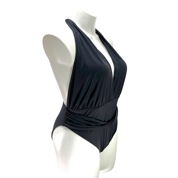 Good American NEW Waist Cincher One-piece Swimsuit In Matte Black Plus Size 3X - Picture 4 of 16